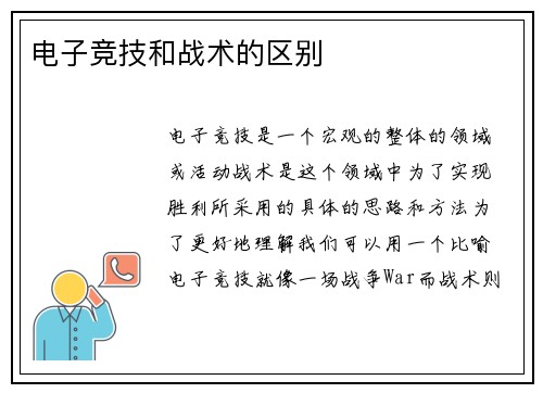 电子竞技和战术的区别